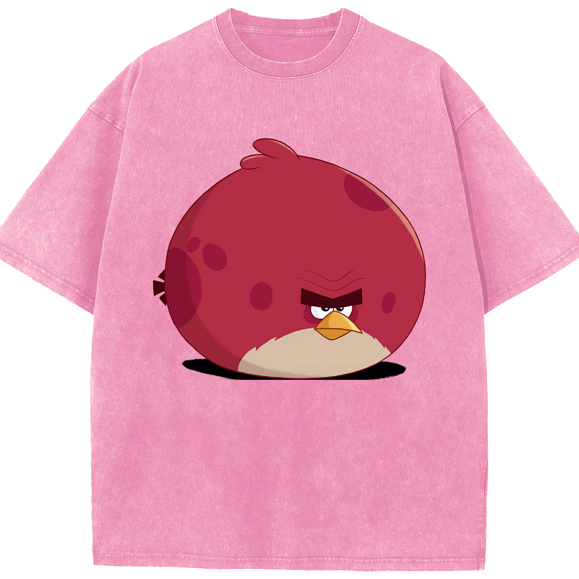 （画像用） Angry Birds アングリーバード 綿100% ヴィンテージ風 半袖Tシャツ（フロントプリント）